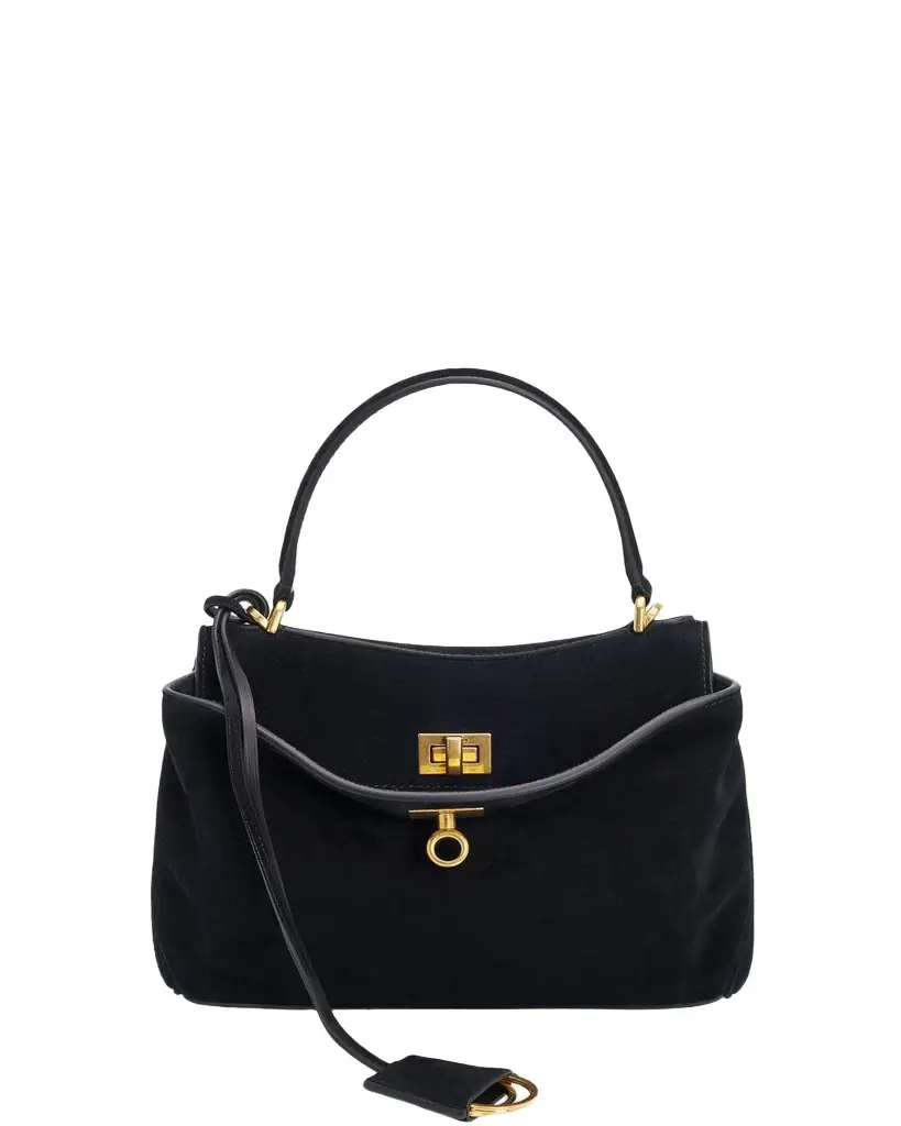 Balenciaga Rodeo Mini Suede Top-Handle Bag