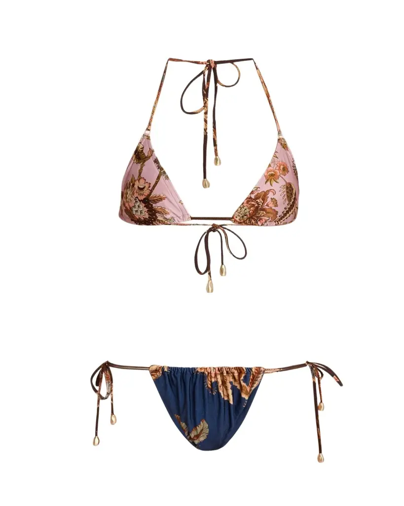 Zimmermann Aster Spliced Triangle Two-Piece Swimsuit