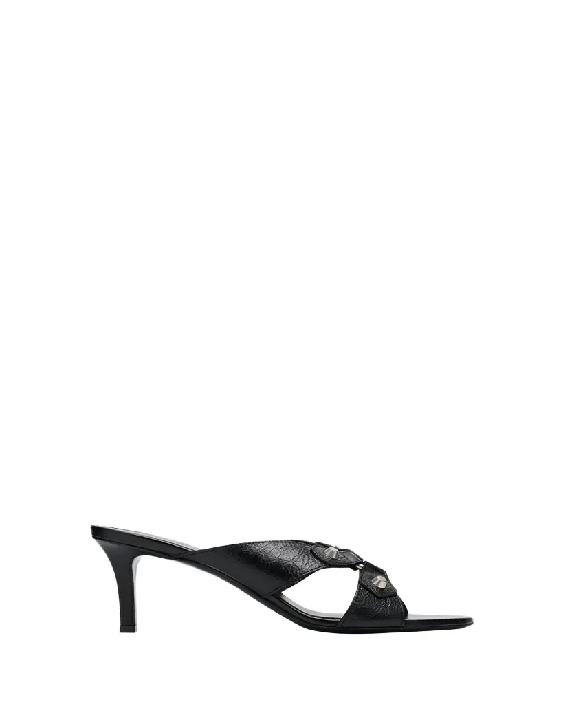 Balenciaga 70mm City Arena Leather Mule Sandals