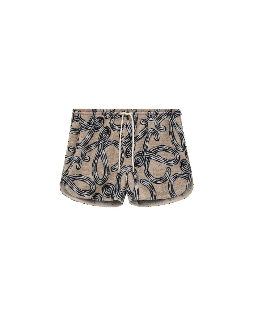 Loewe x Paula's Ibiza Anagram-Print Towelling Pull-On Shorts
