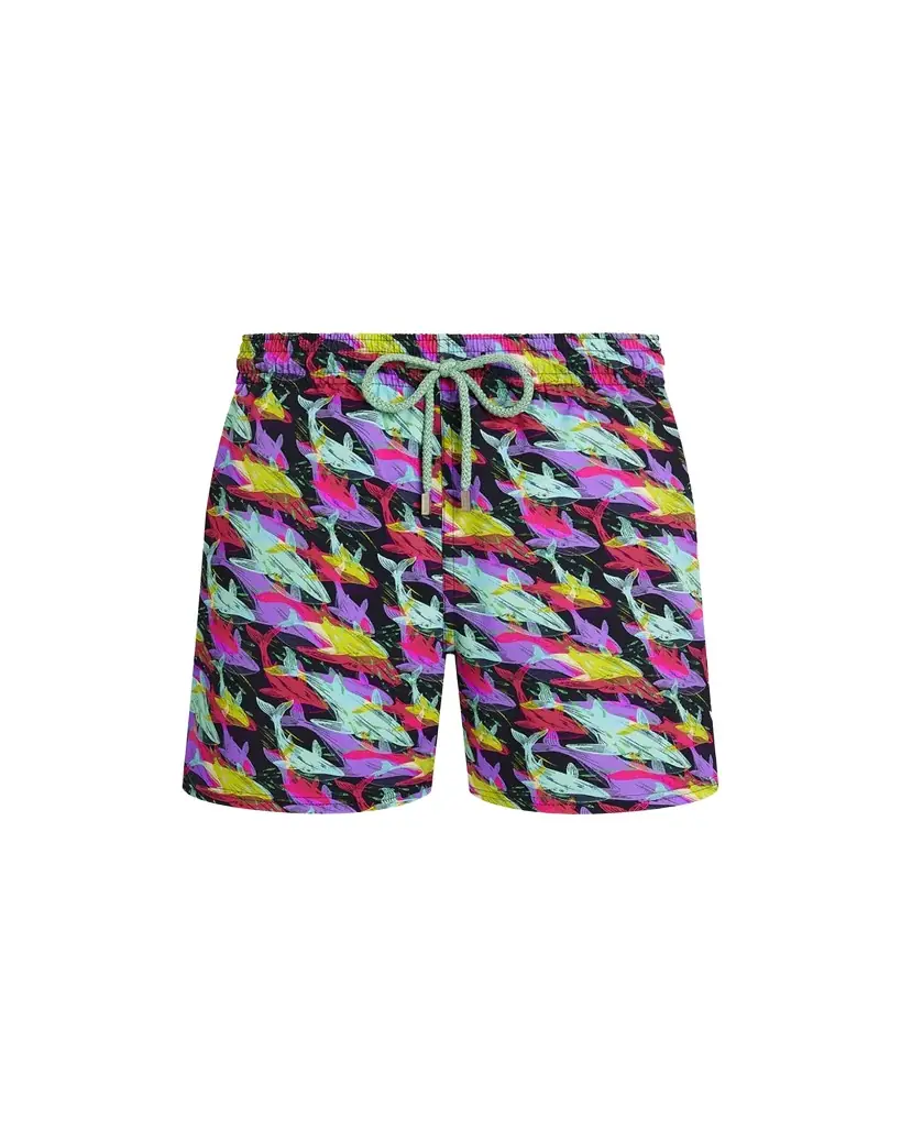 Vilebrequin Men's Offset Whale-Print Swim Trunks