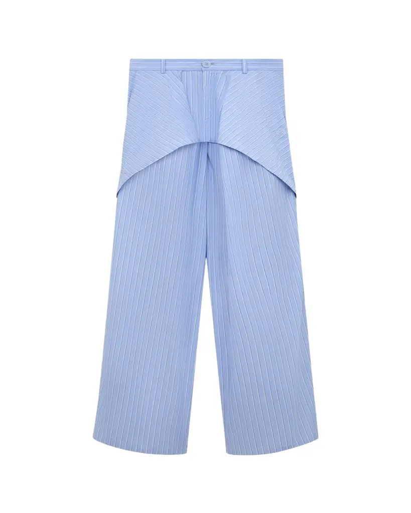 Loewe x Paula's Ibiza Striped Cotton Yoked Wide-Leg Trousers