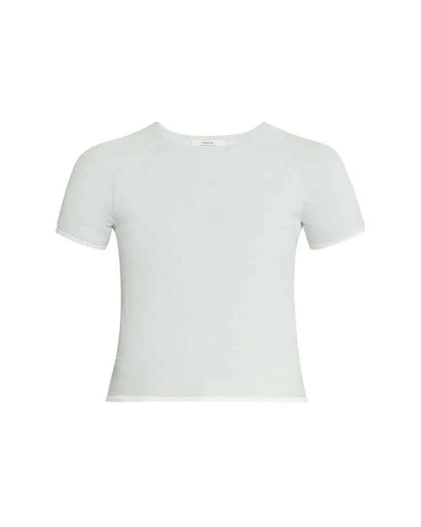 Vince Short-Sleeve Double-Layer Tee