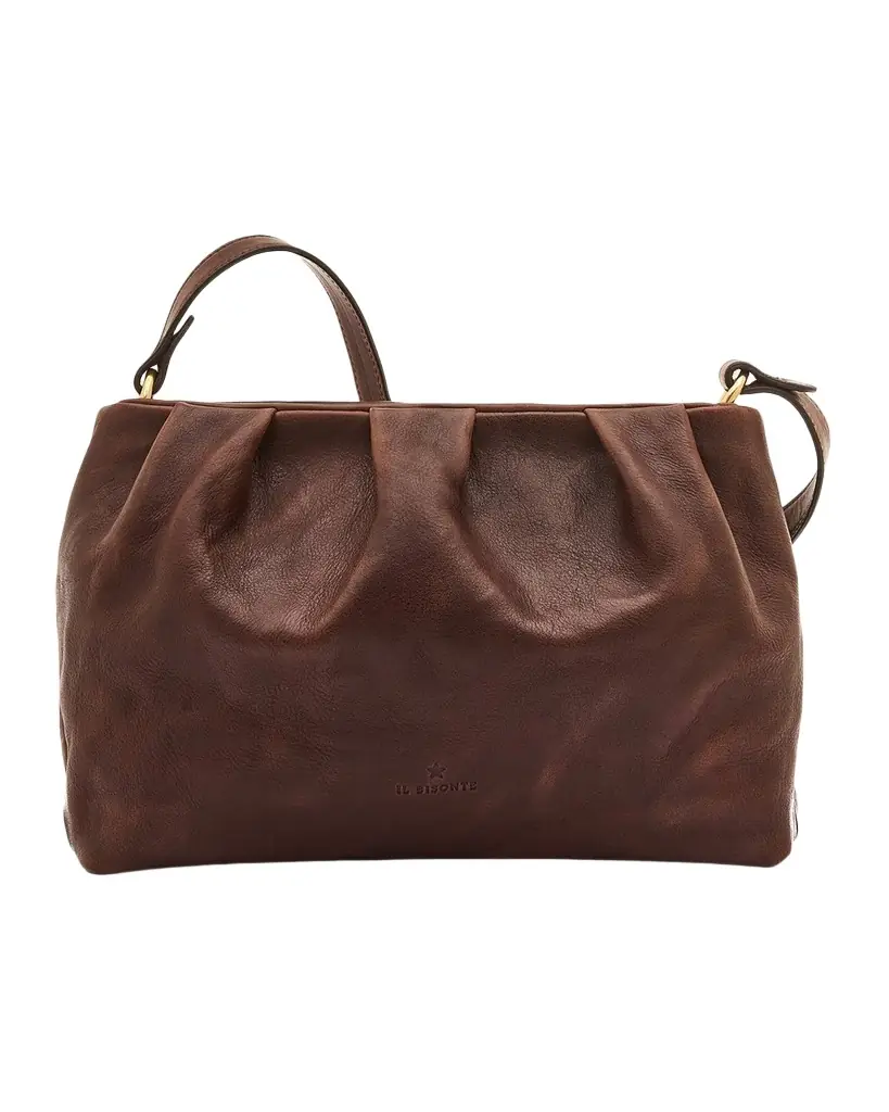 Il Bisonte Accademia Pleated Leather Crossbody Bag