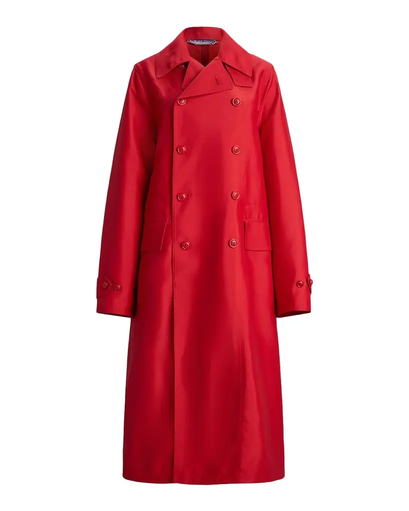Ralph Lauren Collection Raquel Silk-Blend Trench Coat