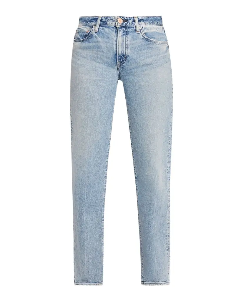 MOUSSY VINTAGE Kingston Tailored Straight Mid-Rise Jeans