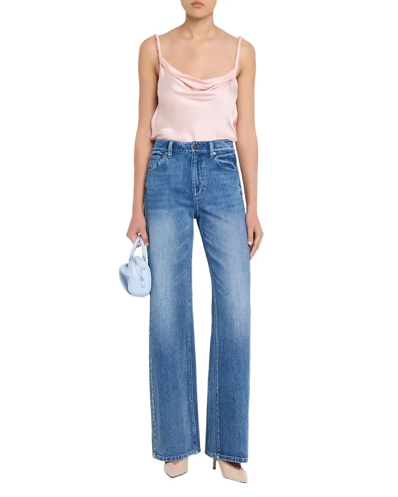 ALICE + OLIVIA Monique Twist Strap Cowl-Neck Blouse
