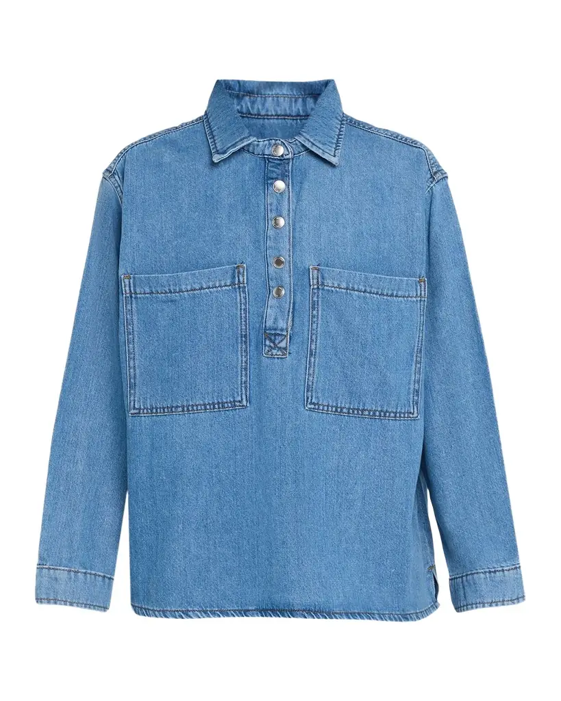 Joe 's Jeans The Easy Denim Popover Top