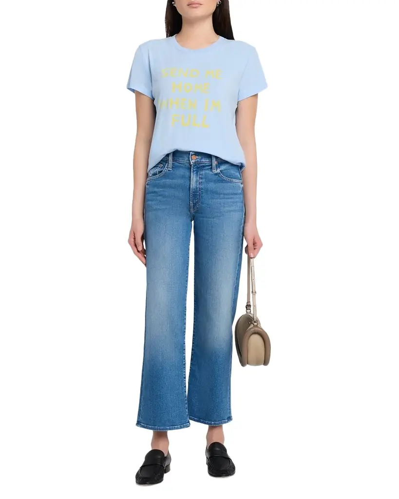 MOTHER Goodie Goodie Short-Sleeve Boxy Cotton Tee