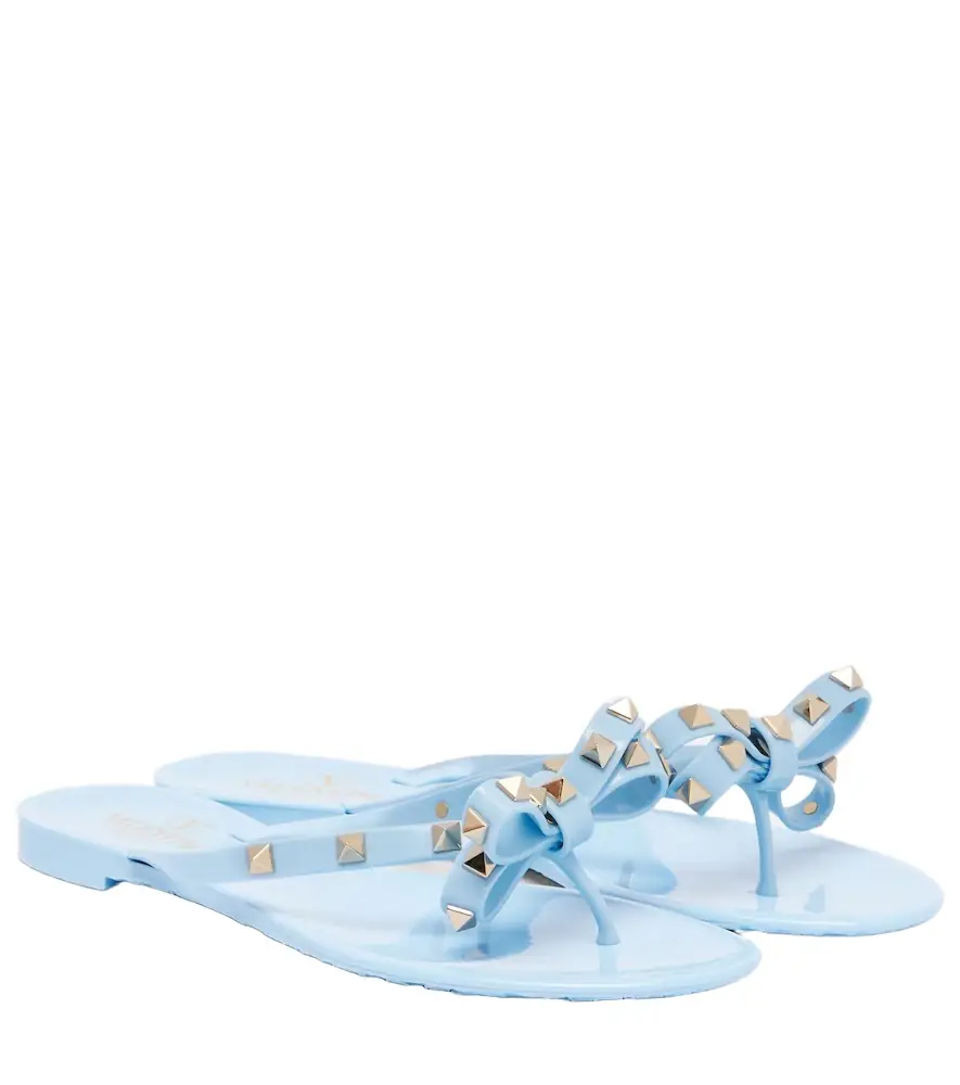 Valentino Garavani Rockstud PVC thong sandals