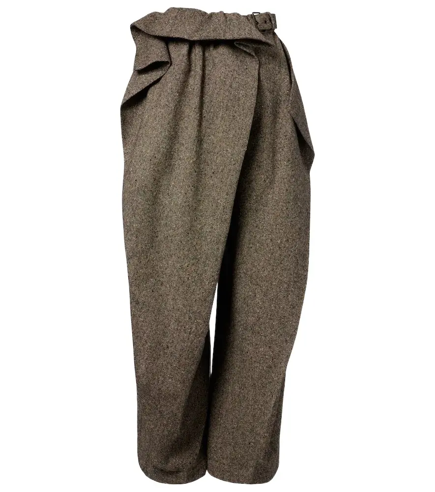 JW Anderson Asymmetric wool wide-leg pants