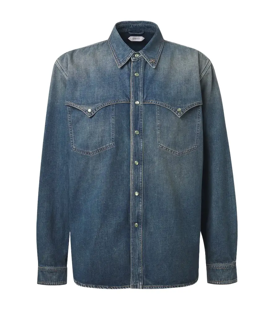 Versace Medusa denim overshirt