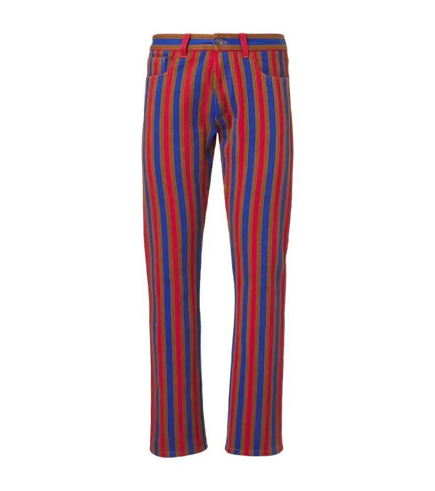 Versace Striped straight jeans