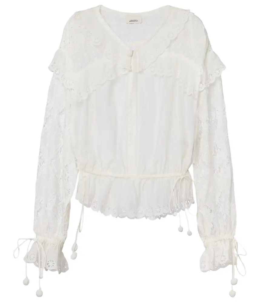 Isabel Marant Nowana cotton and silk blouse