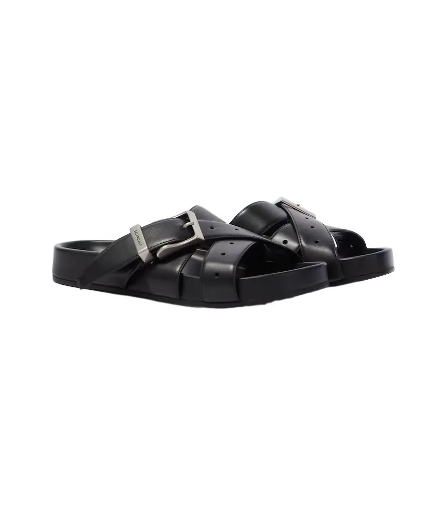 Balenciaga Belt leather mules