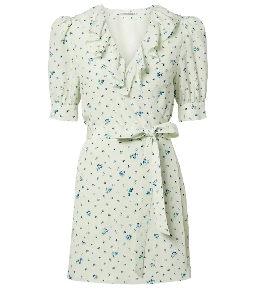Alessandra Rich Floral silk minidress