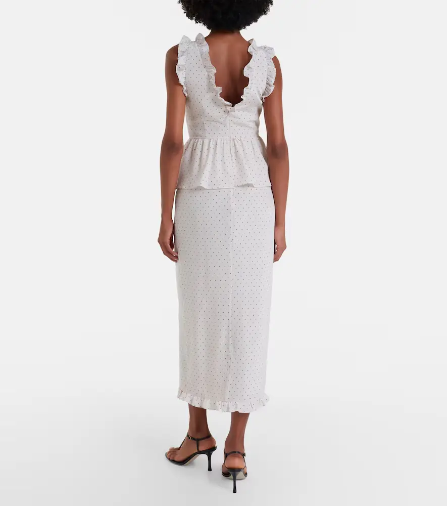 alessandra rich polka dot dress with peplum polka dot dress with peplum