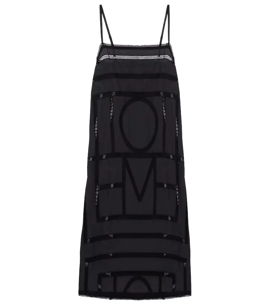 Toteme Embroidered silk midi dress