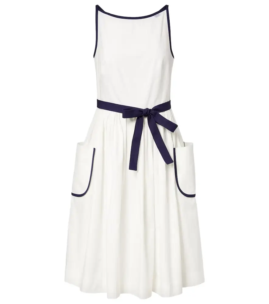 Prada Cotton and linen midi dress