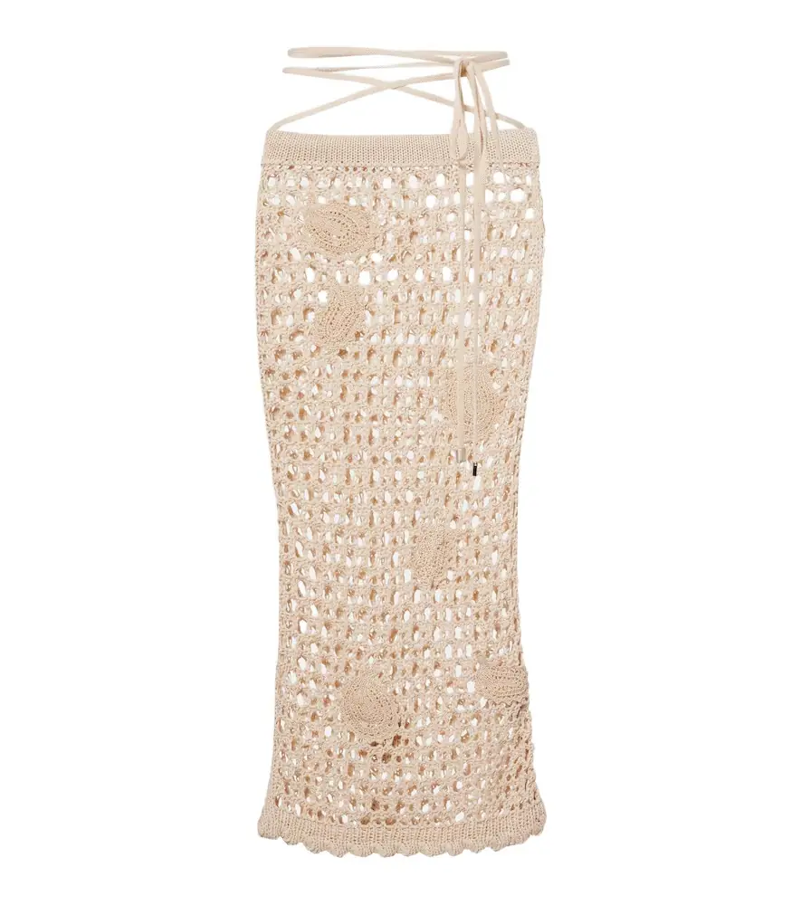The Attico Open-knit cotton beach cover-up