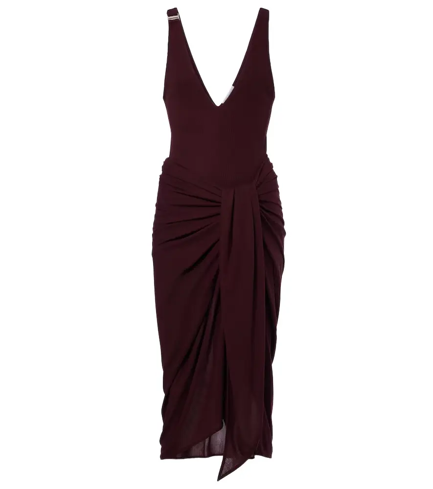 The Attico Draped midi dress