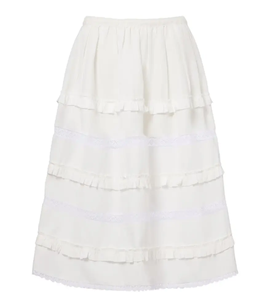 Prada Linen midi skirt