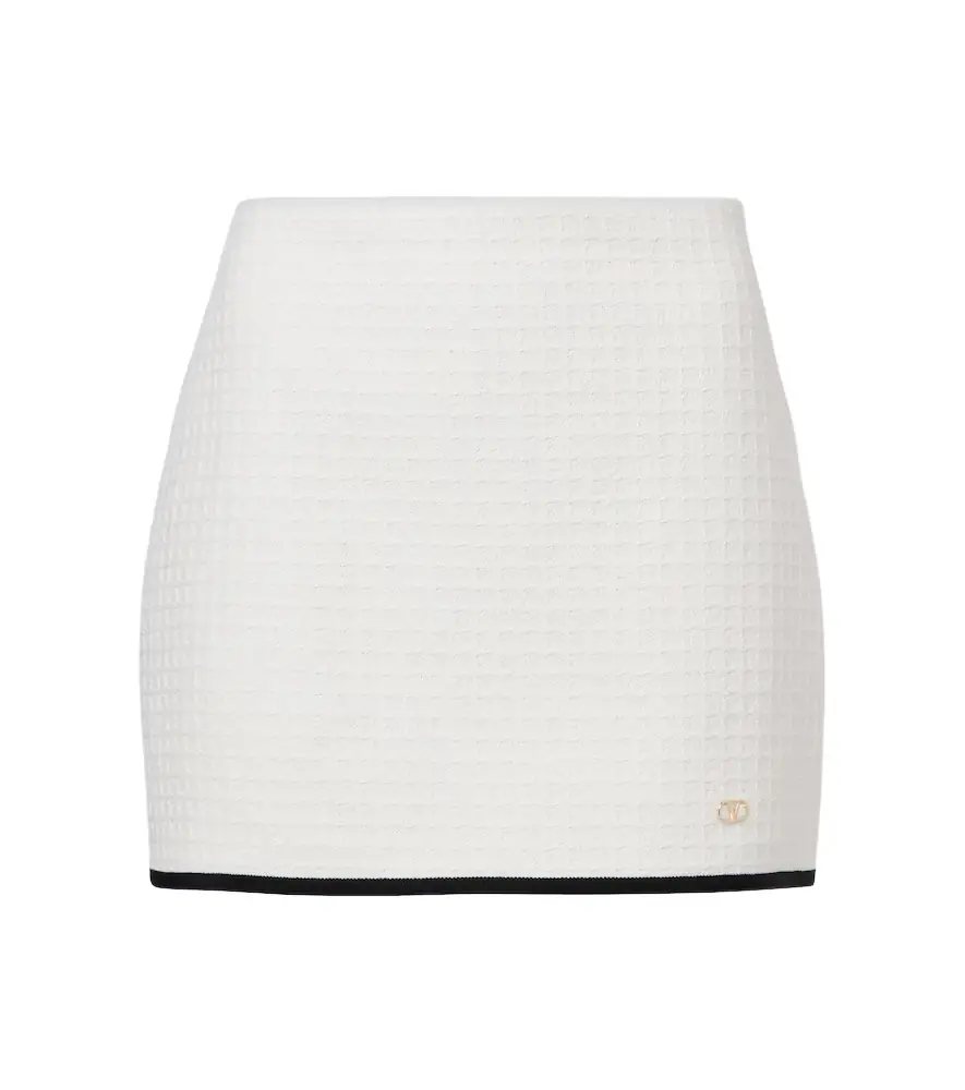 Valentino Cotton tweed miniskirt