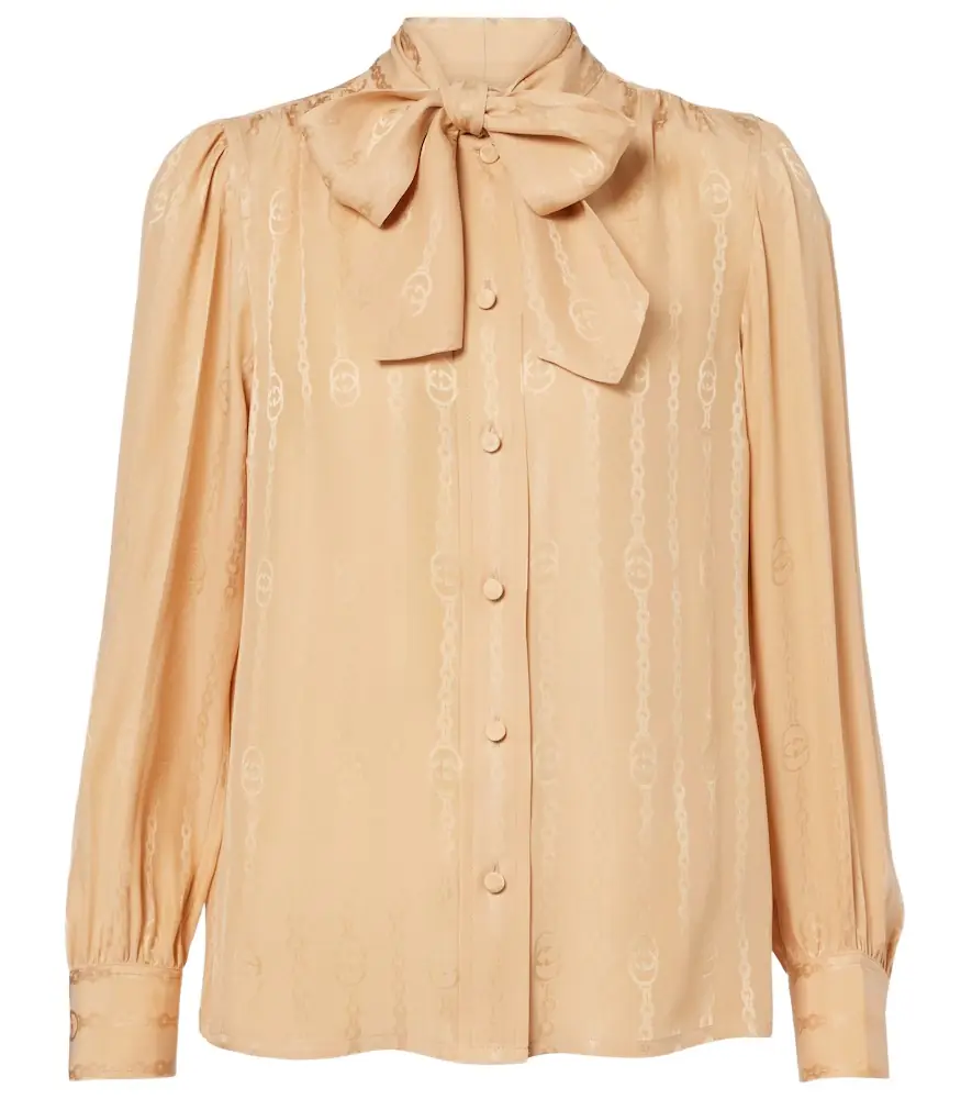 Gucci Interlocking G silk jacquard shirt