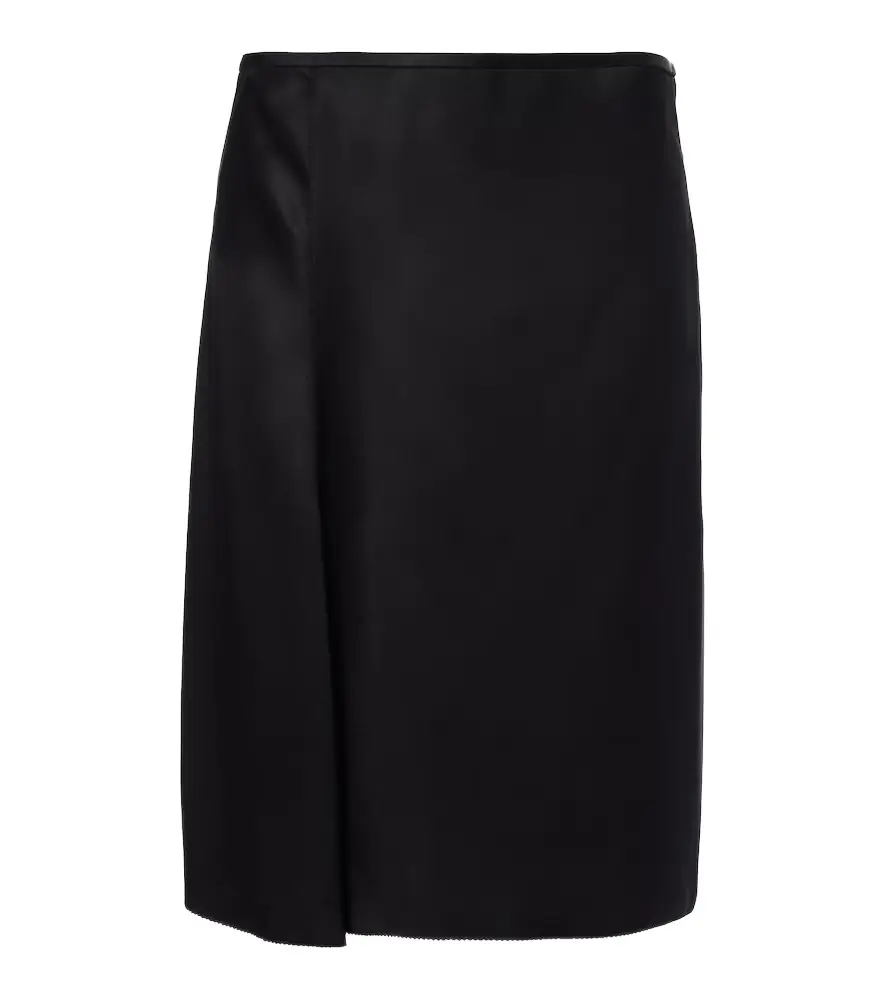 Gucci Silk duchesse wrap skirt