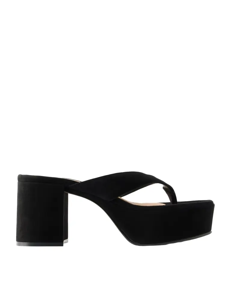 Gianvito Rossi 35 Suede Platform Thong Sandals