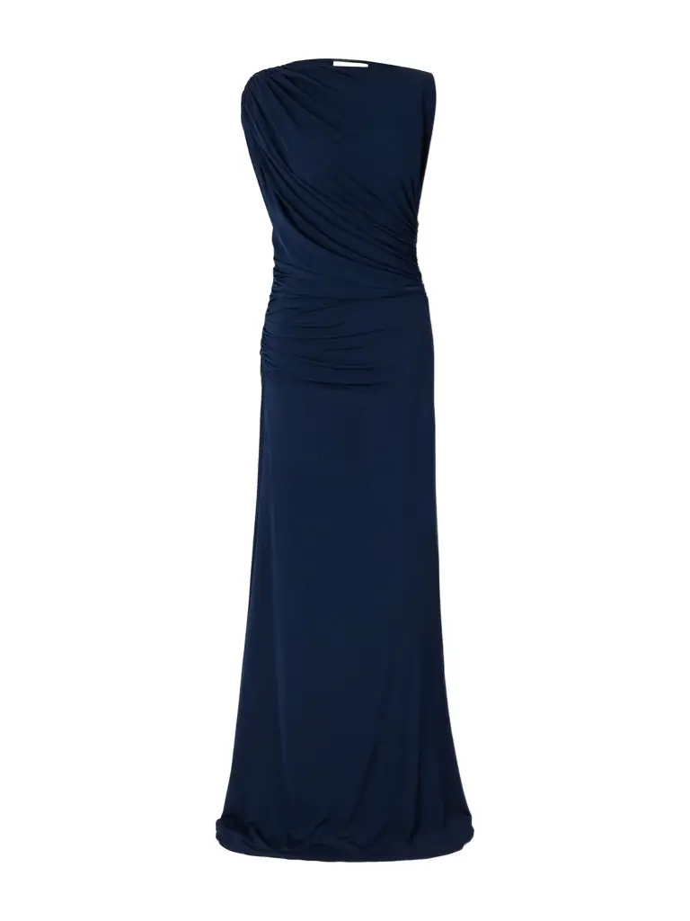 Alex Perry Ruched Draped Jersey Gown