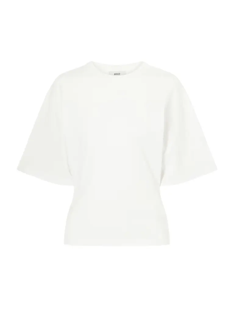 AGOLDE Storey Gathered Cotton-jersey T-shirt