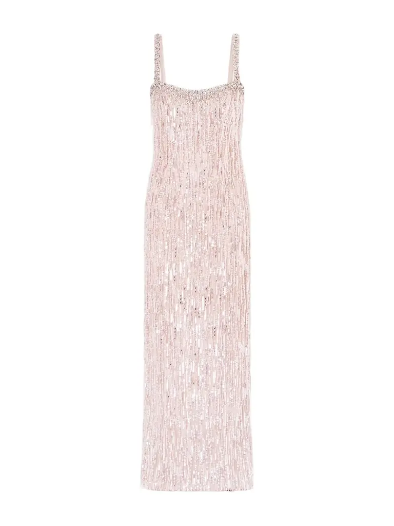 Jenny Packham Fleur Crystal-embellished Sequined Tulle Gown