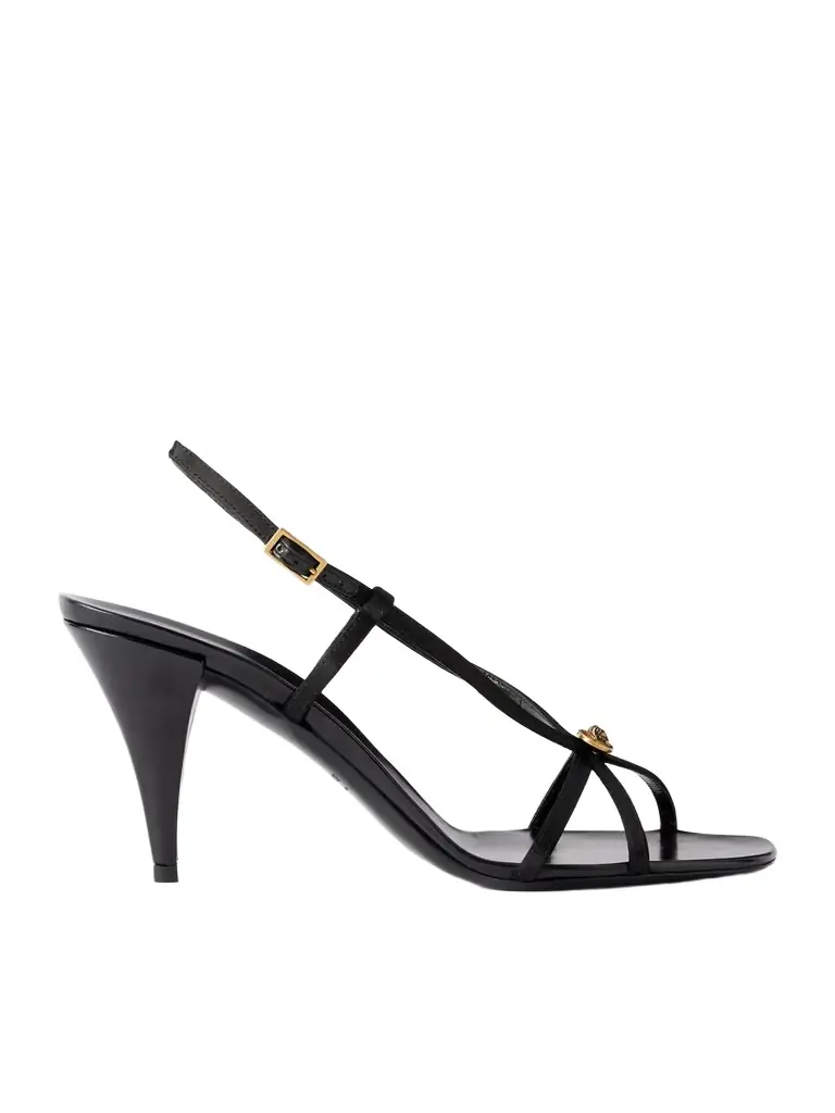 Versace 80 Satin Logo-embellished Sandals