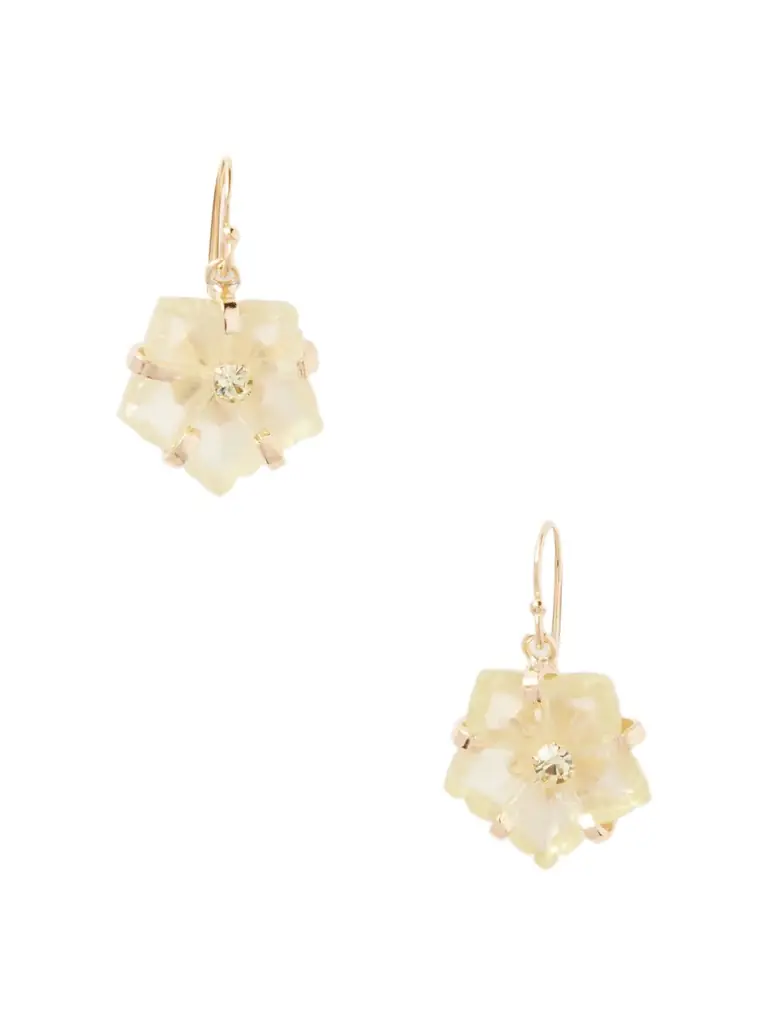 Jennifer Behr Lyanna Crystal-embellished Gold-tone Quartz Earrings