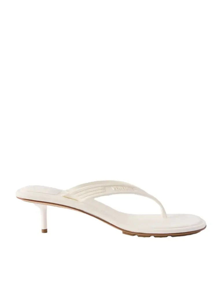 Bottega Veneta Sampieri Thong Leather-trimmed And Rubber Sandals