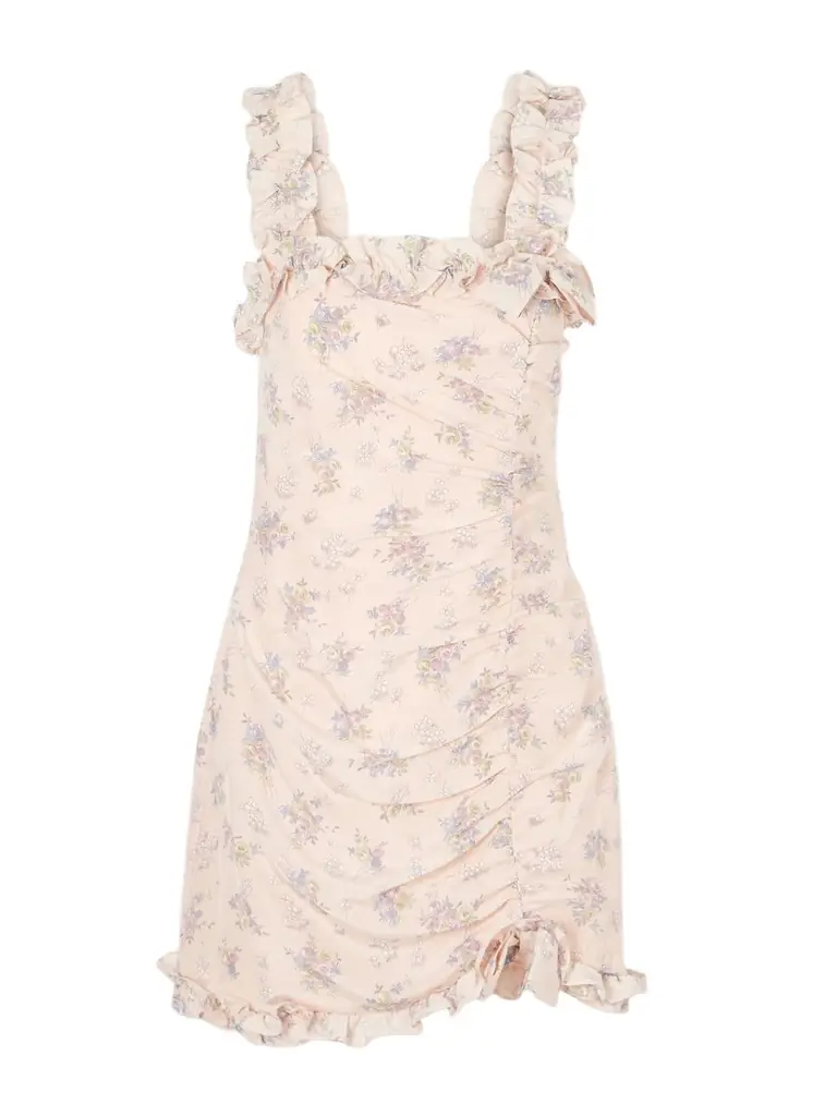 Alessandra Rich Floral-print Silk Mini Dress