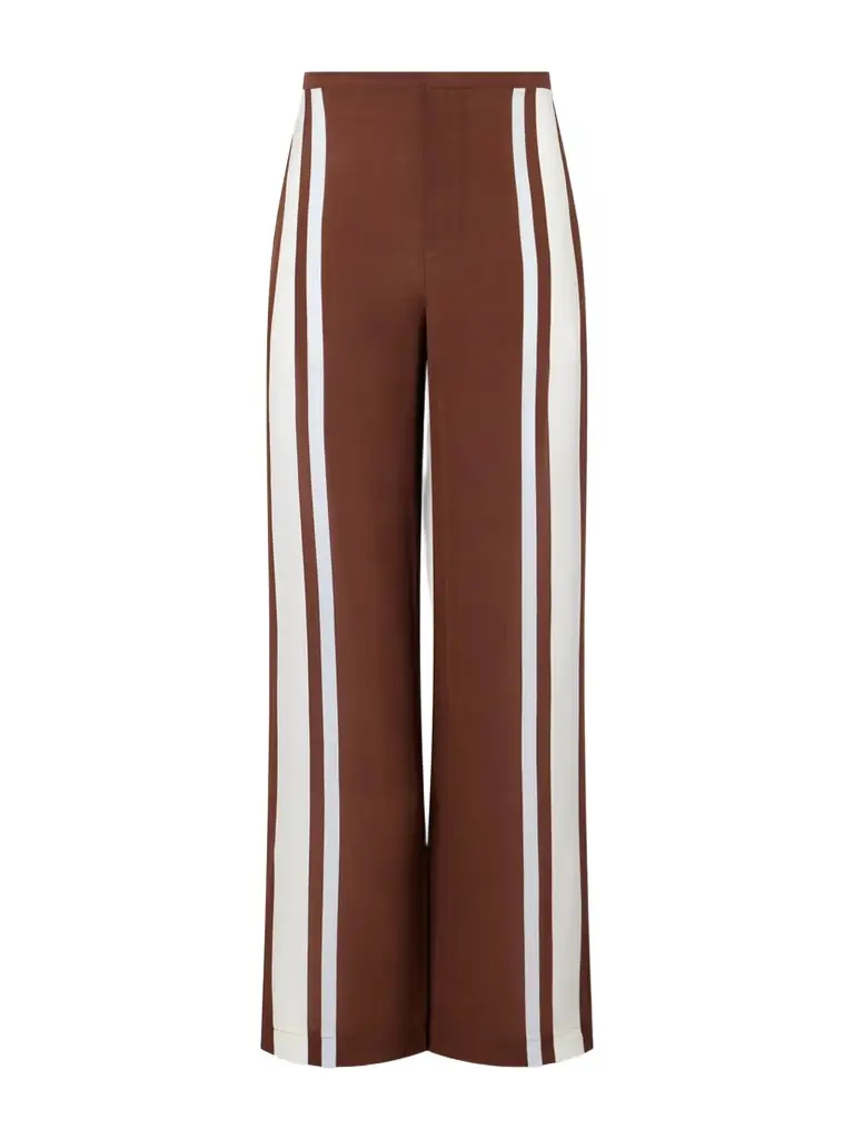 SIR. Marais Striped Silk Straight-leg Pants