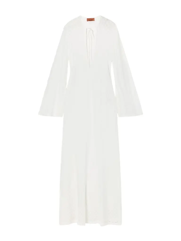 Missoni Striped Metallic Crochet-knit Coverup