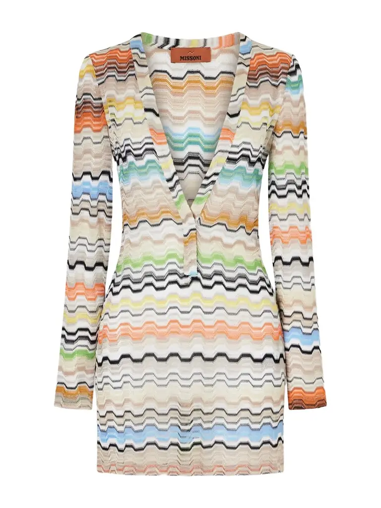 Missoni Striped Crochet-knit Coverup
