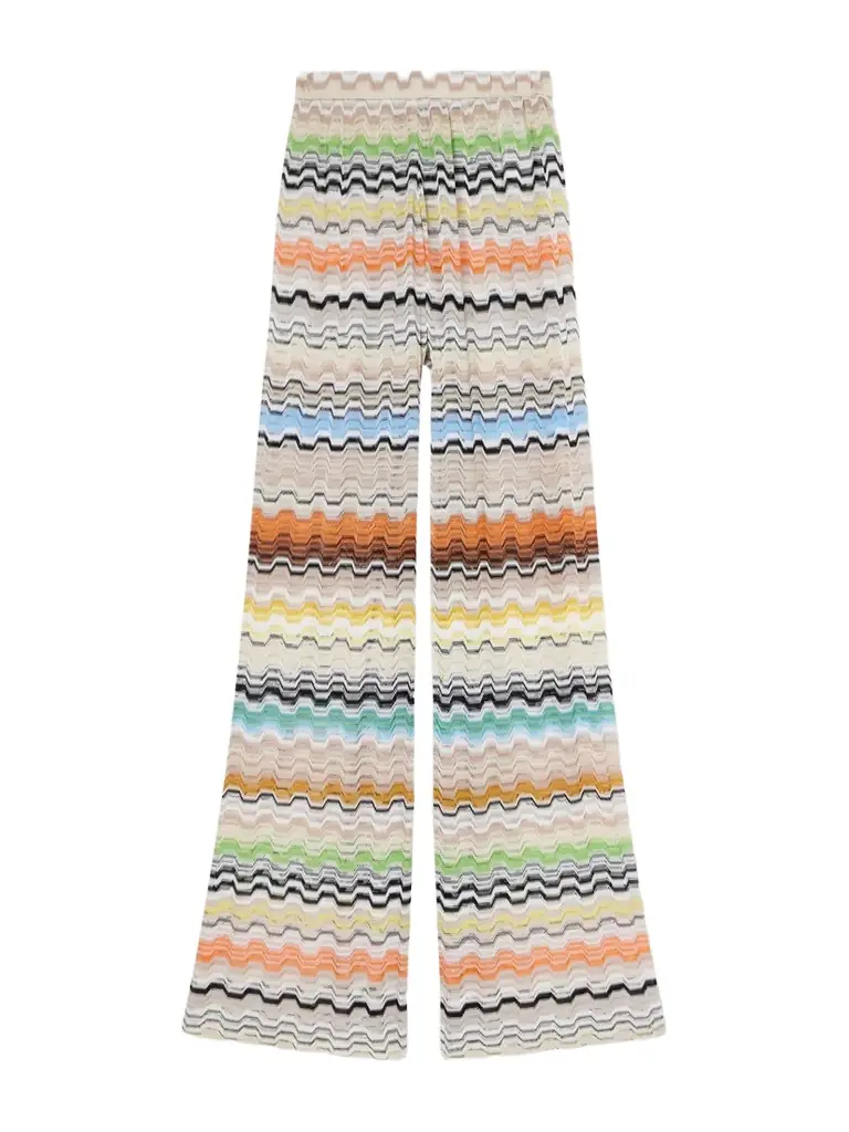 Missoni Striped Crochet-knit Wide-leg Pants