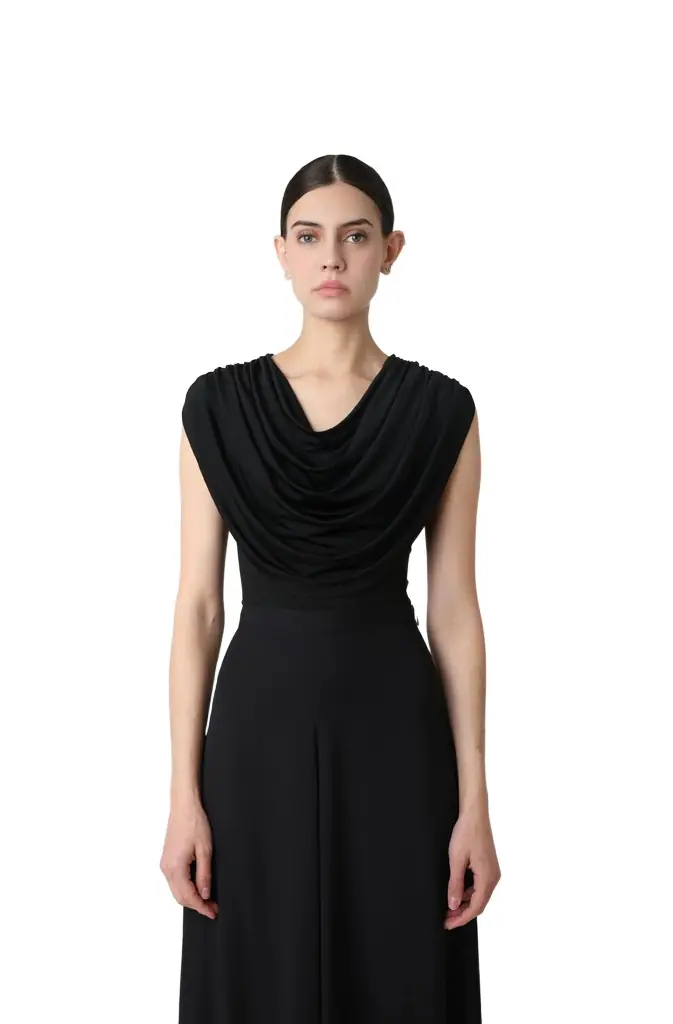 LAPOINTE Jersey Cowl Neck Bodysuit