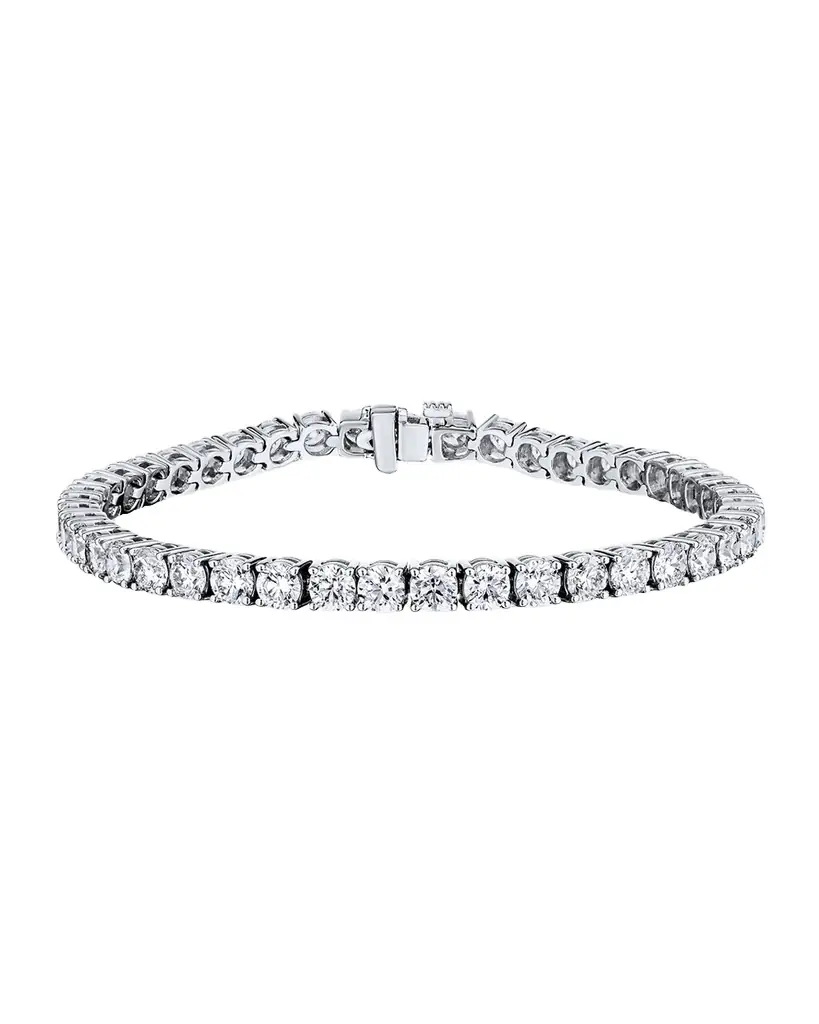 Neiman Marcus Diamonds 18K White Gold Diamond Tennis Bracelet, 8.55tcw