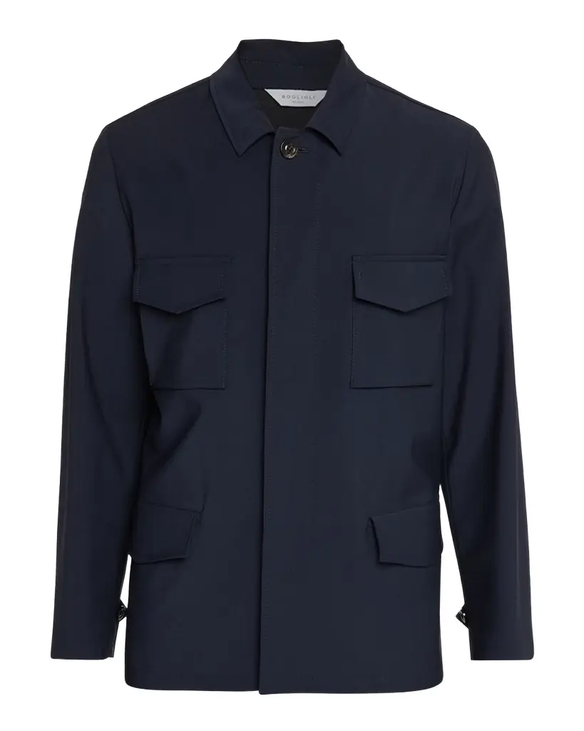 Boglioli Men 's Wool Flap-Pocket Field Jacket