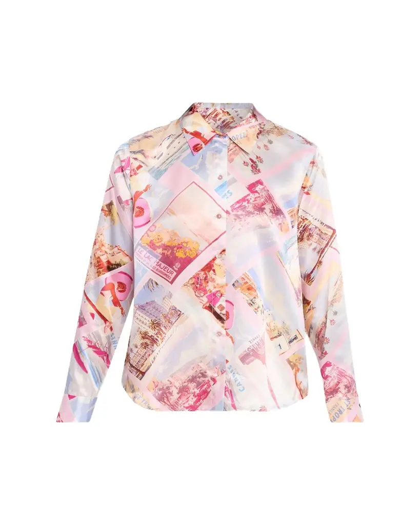 L'Agence Tyler Silk Button-Front Blouse