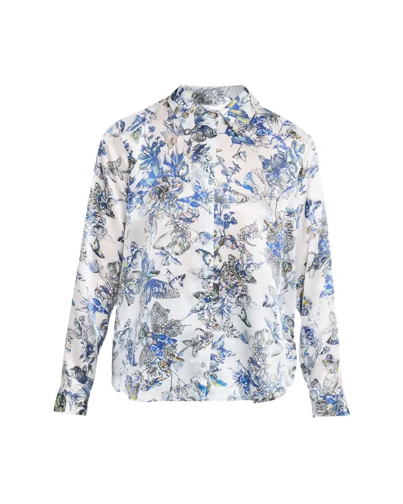 L'Agence Tyler Silk Button-Front Blouse