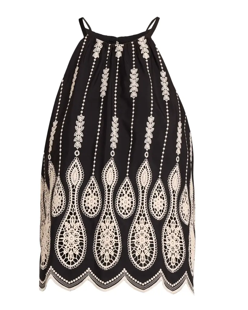 Ramy Brook Selina Embroidered Tank Top