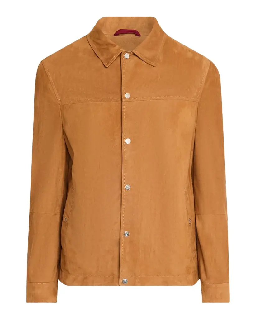 Brunello Cucinelli Men 's Lightweight Suede Jacket