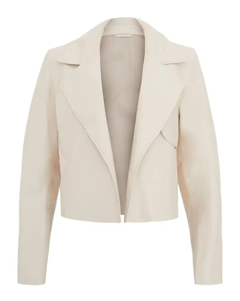 Gorski Select Lamb Leather Open-Front Jacket