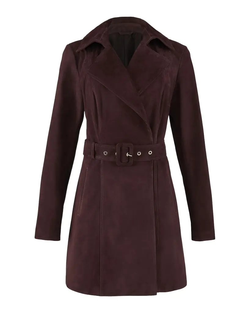 Gorski Metis Suede Belted Trench Coat